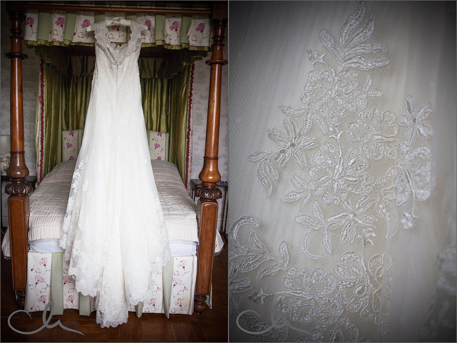 bridal wear at Bilsington Priory Kent