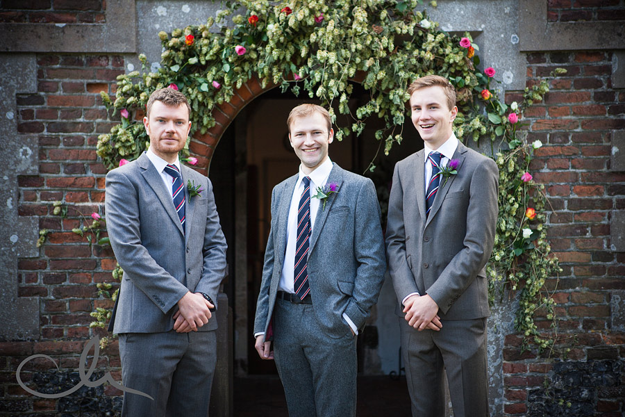 Groom and Best Men at Kent Church