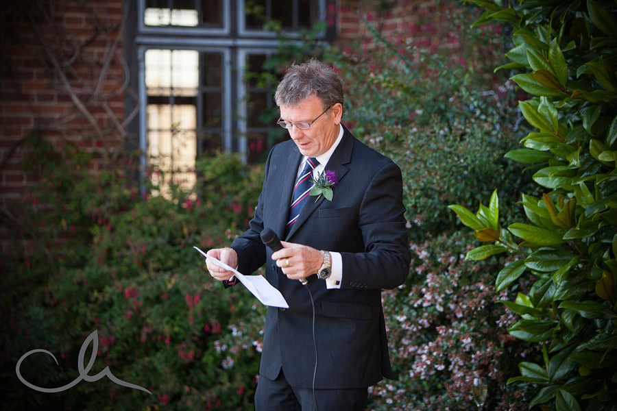 Father of the Bride speech at Port Lympne Mansion Kent