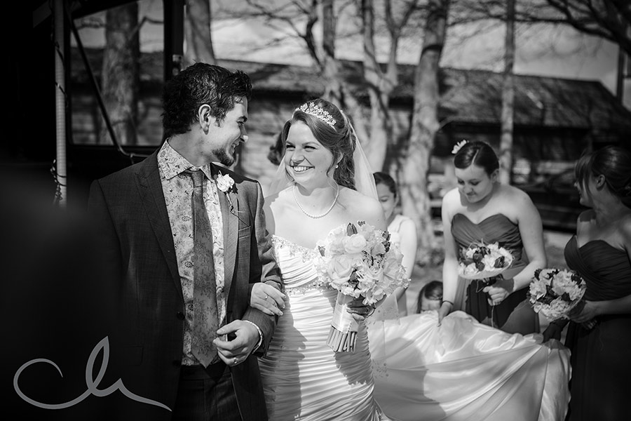 newly wed couple at Lympne Castle