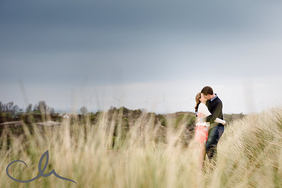 romantic pre-wed shoot at Camber Sands, Sussex