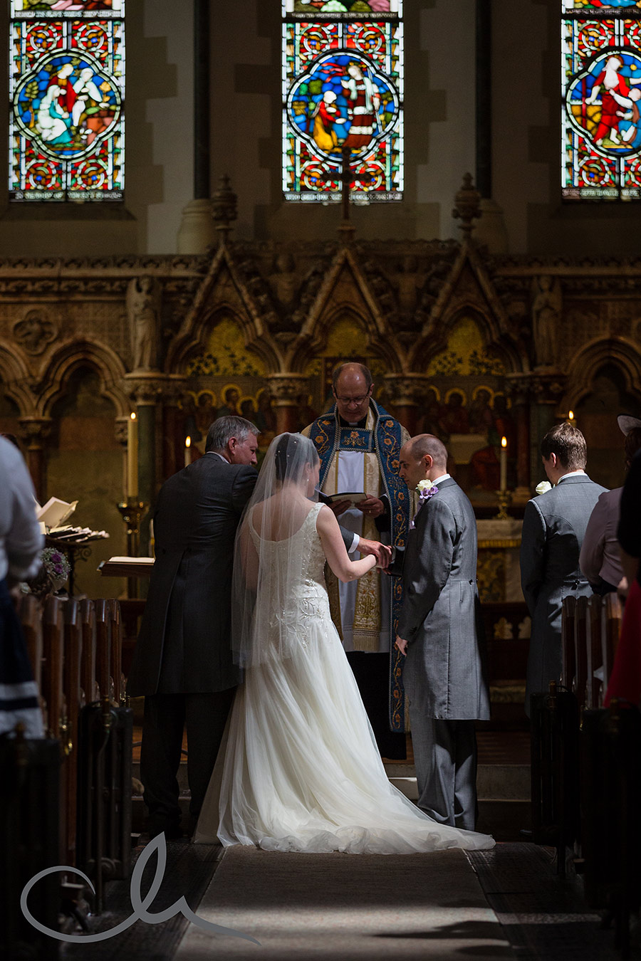 Christ Church Southgate Father gives his daughters hand in marriage