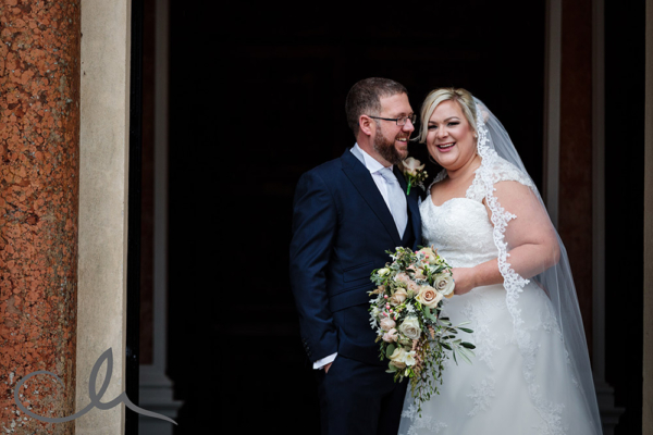 Broome Park Wedding Photo of newly wed couple