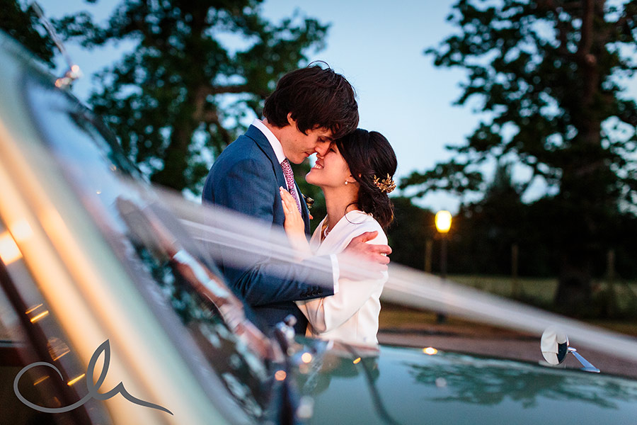 newlyweds have some romantic time together at The Secret Garden Kent