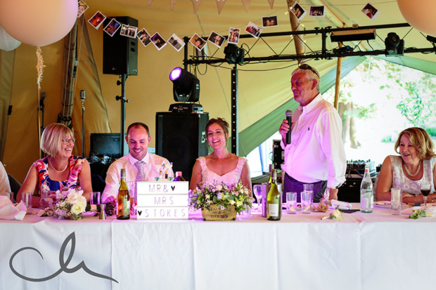 Goss Hall Celebrations - the brides father gives his speech