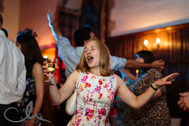 Guests dance at Lympne Castle Wedding