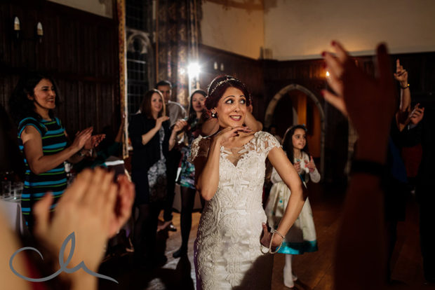 Bride dances to Iranian music at her Lympne Castle Wedding