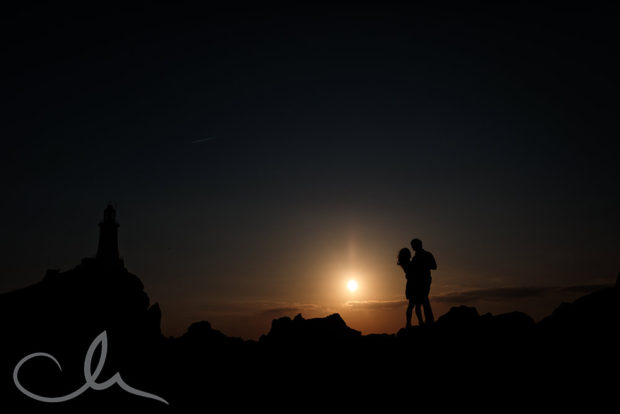 Engagement photography at Corbiere Lighthouse Jersey